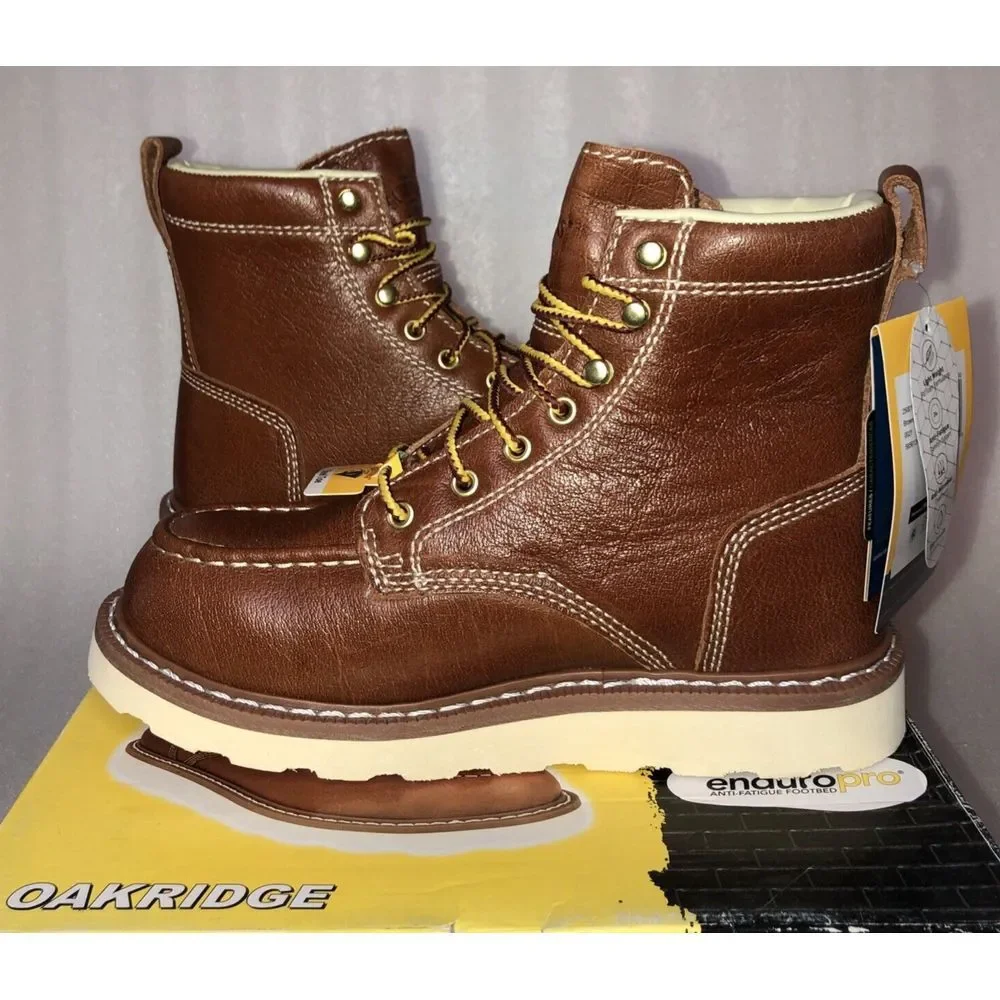 Herman Survivors Oakridge Brown Leather 6" Steel Toe Work Boots Men's Size 7 - Picture 7 of 16